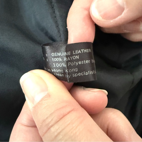 Joseph Alexander Vintage Black Studded Leather Jacket size 8 - Picture 10 of 10